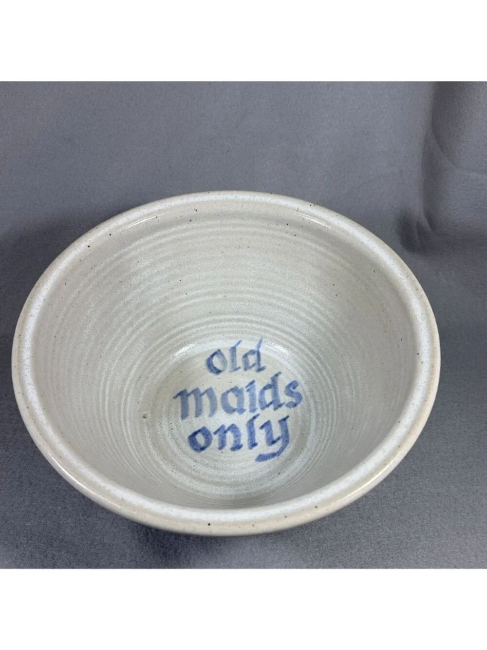 Vintage Large Studio Pottery Popcorn Bowl 11” Ceramic Old Maids Only Signed Debr